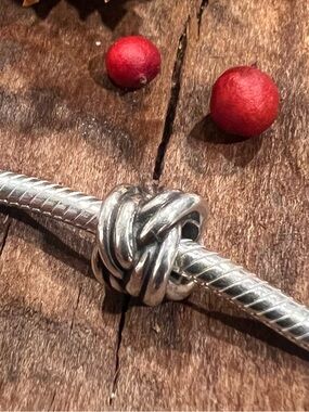 Authentic Pandora Charm - Forget-Me-Knot Charm Sterling Bead Love Entwined